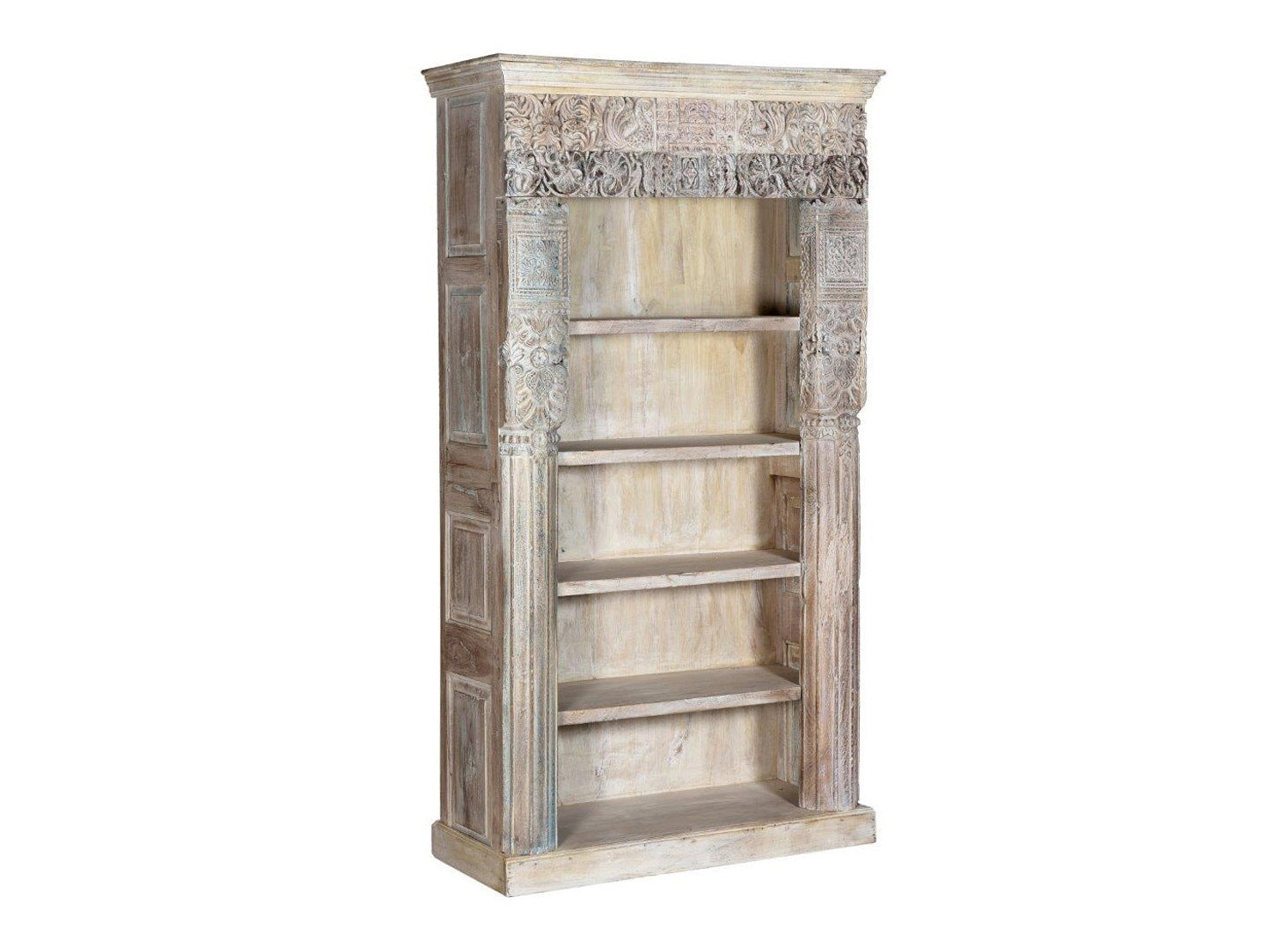 Alta Vintage Brown Panel Bookcase - Ornate Home
