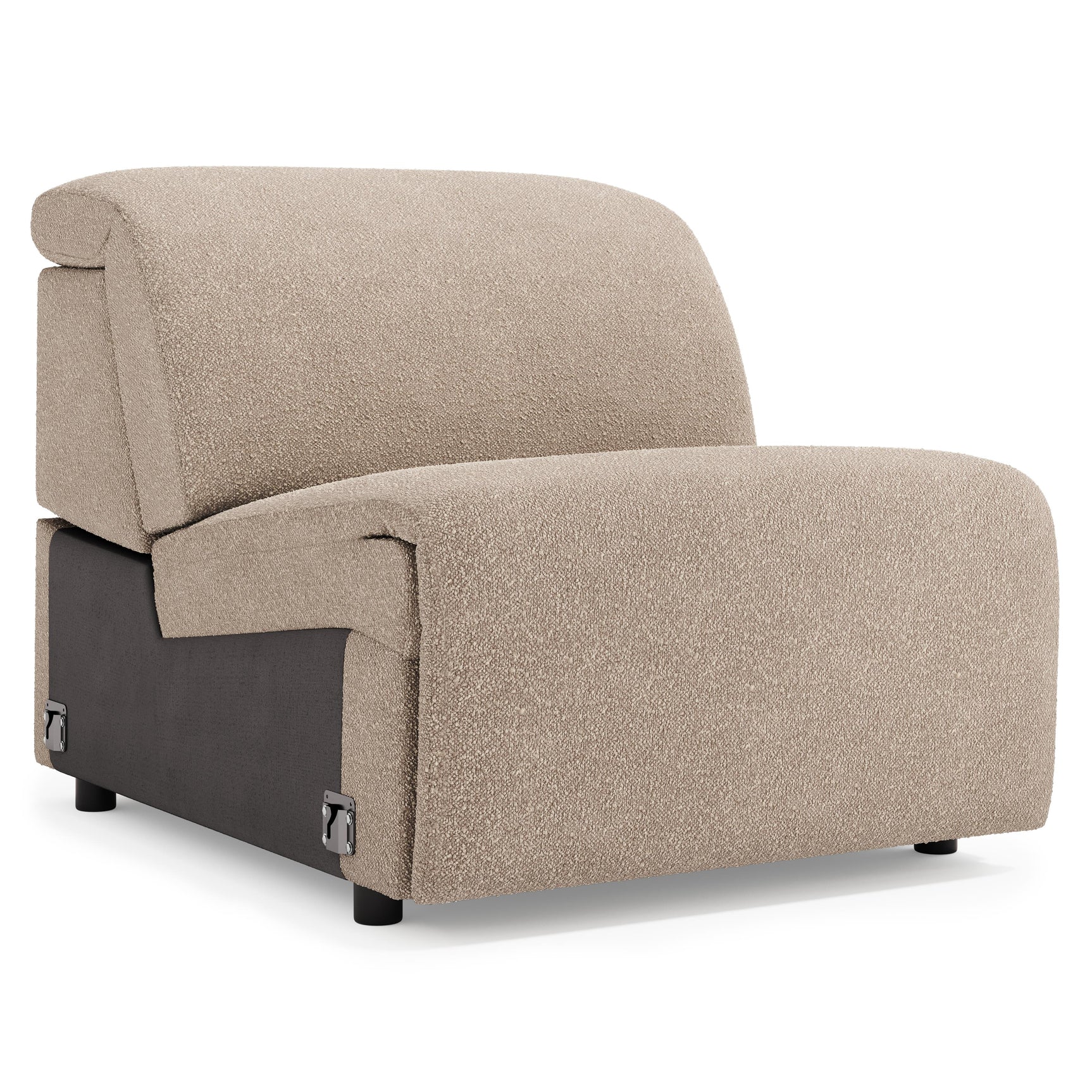 Alta Weathered Charcoal Armless Chair - Ornate Home