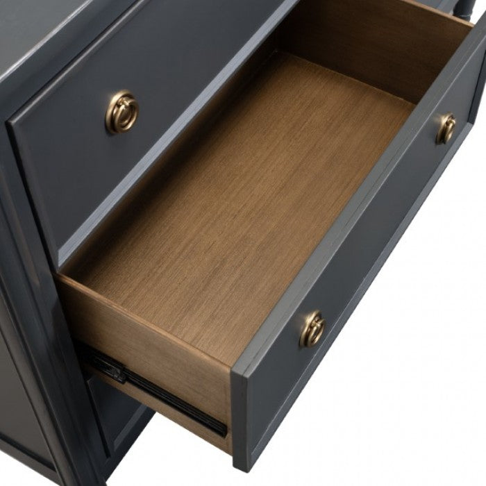 Altamira Malta Blue Queen 5 Piece Bedroom Set w/2 Nightstands - Ornate Home