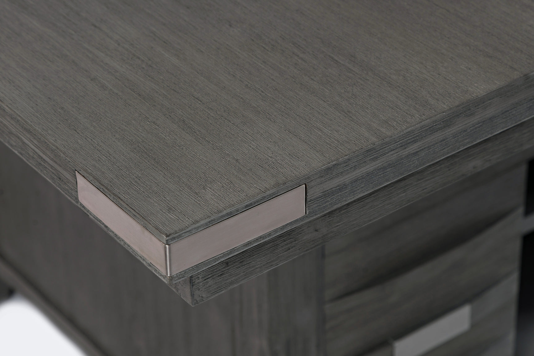 Altamonte Brushed Grey High/Low Sq. Counter Table - Ornate Home