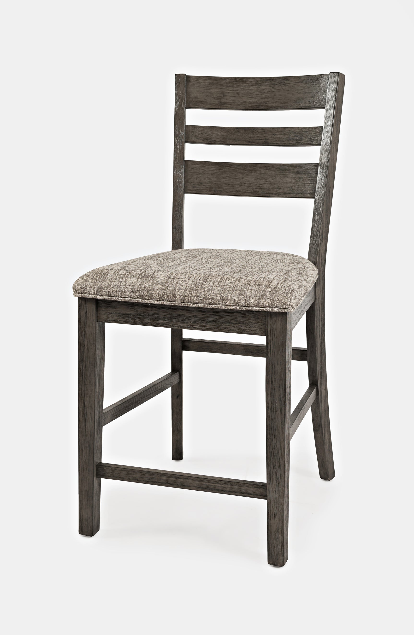 Altamonte Brushed Grey Ladderback Counter Stool (Set of 2) - Ornate Home