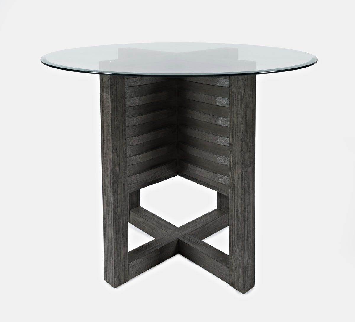 Altamonte Brushed Grey Round Counter Dining Table - Ornate Home