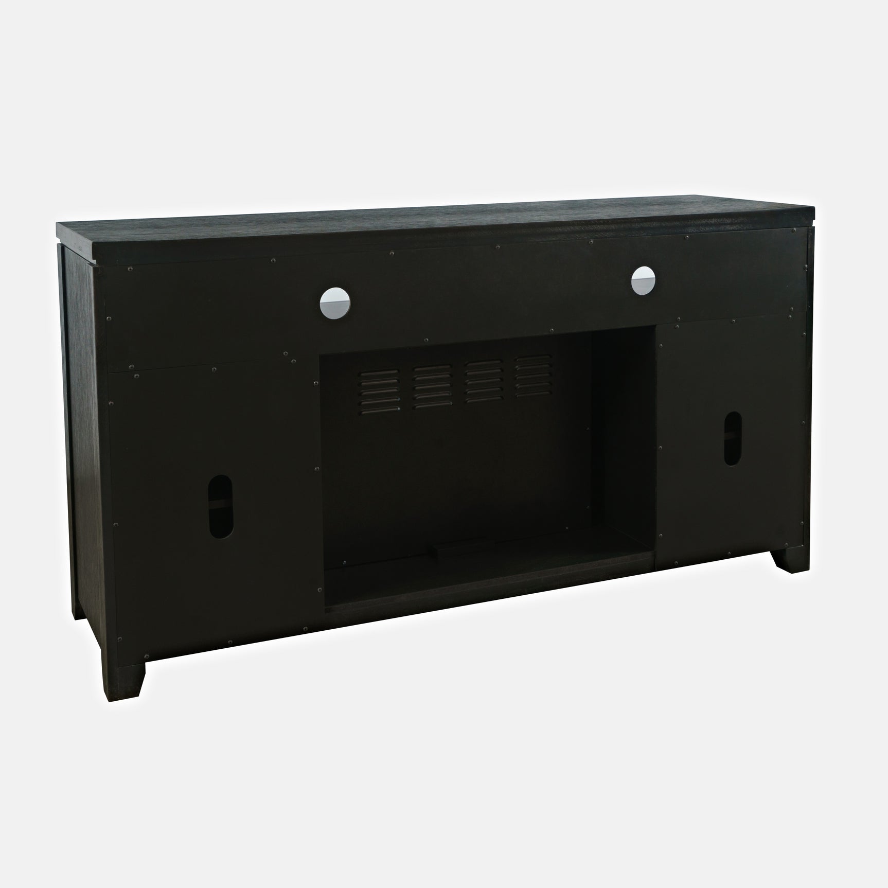 Altamonte Dark Charcoal 60 Fireplace w/ Crystal Display - Ornate Home