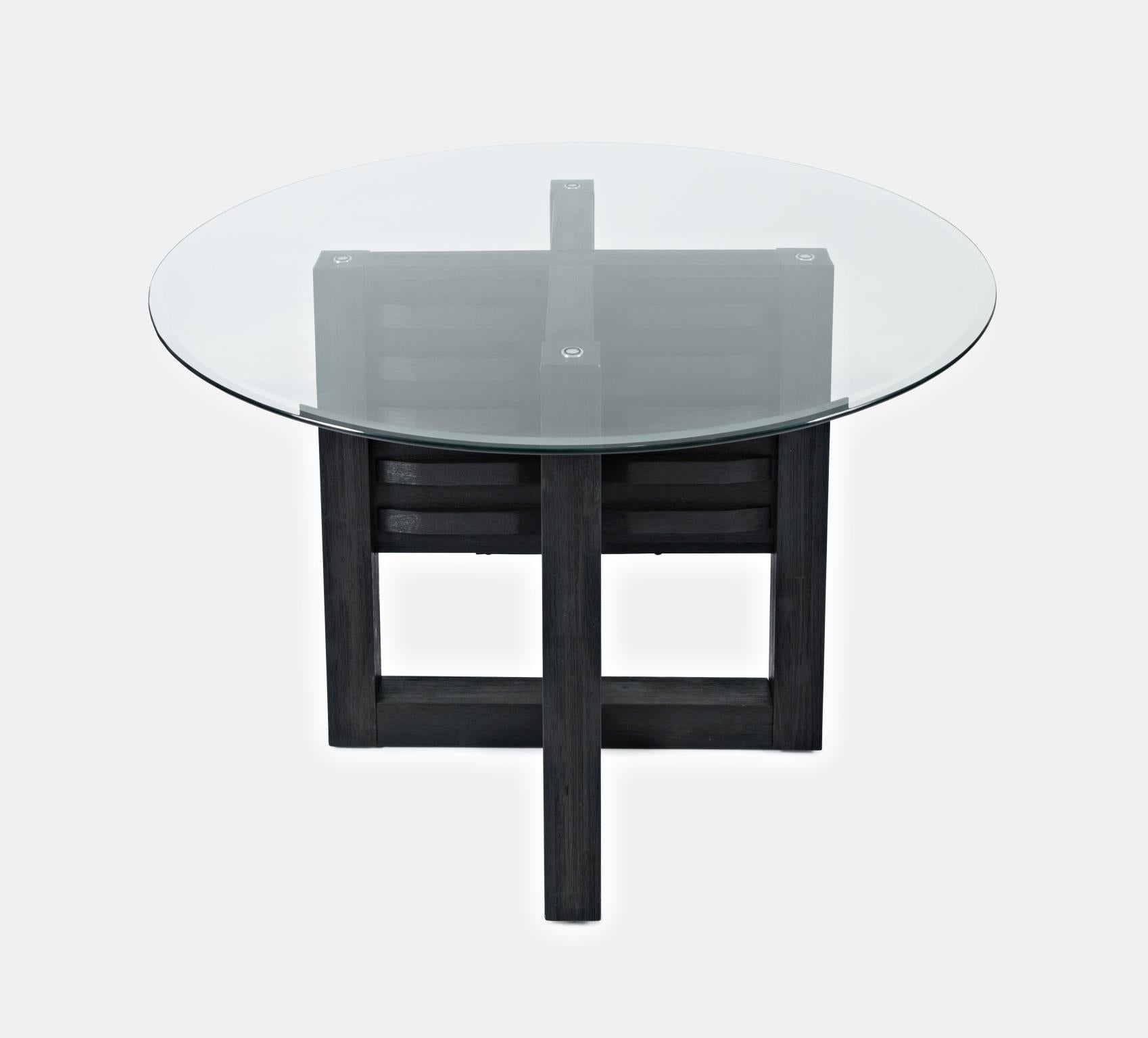 Altamonte Dark Charcoal Round Dining Table w/ 4 Chairs - Ornate Home