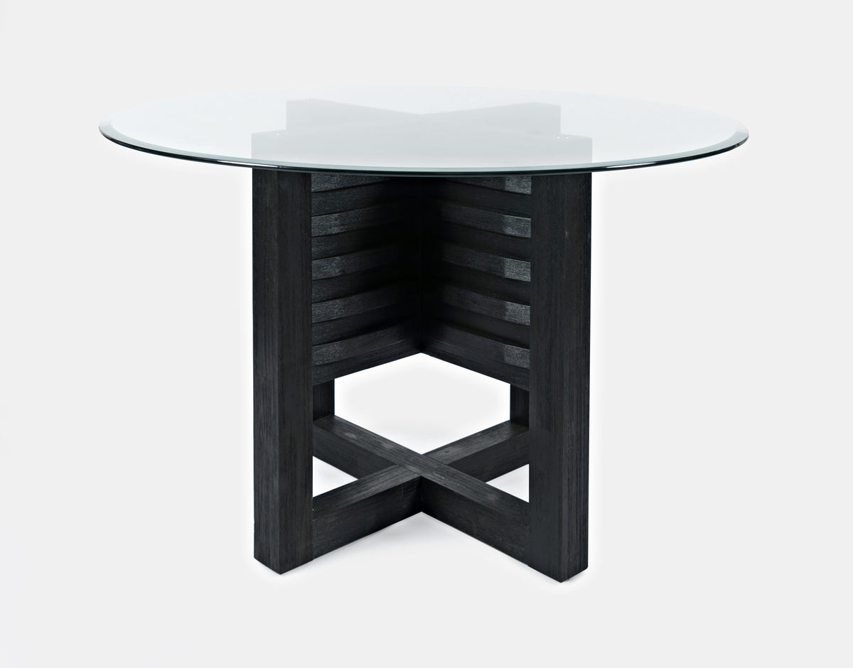 Altamonte Dark Charcoal Round Dining Table - Ornate Home
