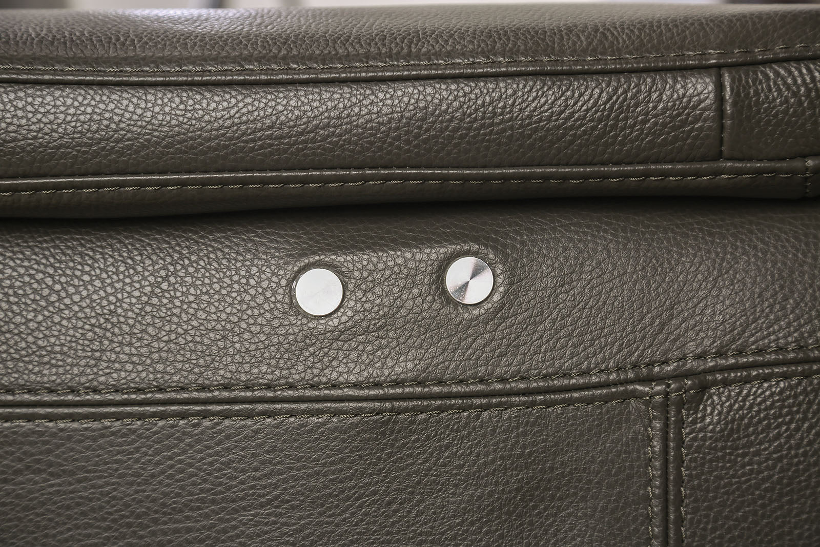 Altamura Gray Real Italian Leather Power Reclining Sofa & Loveseat - Ornate Home