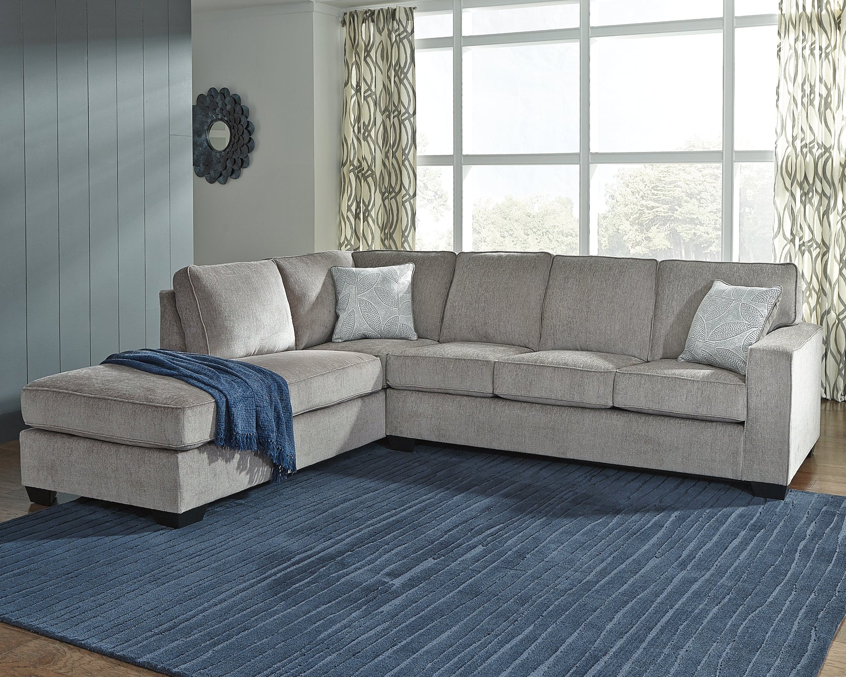 Altari Alloy 2-Piece Sectional with Chaise, Loveseat and Ottoman - Ornate Home