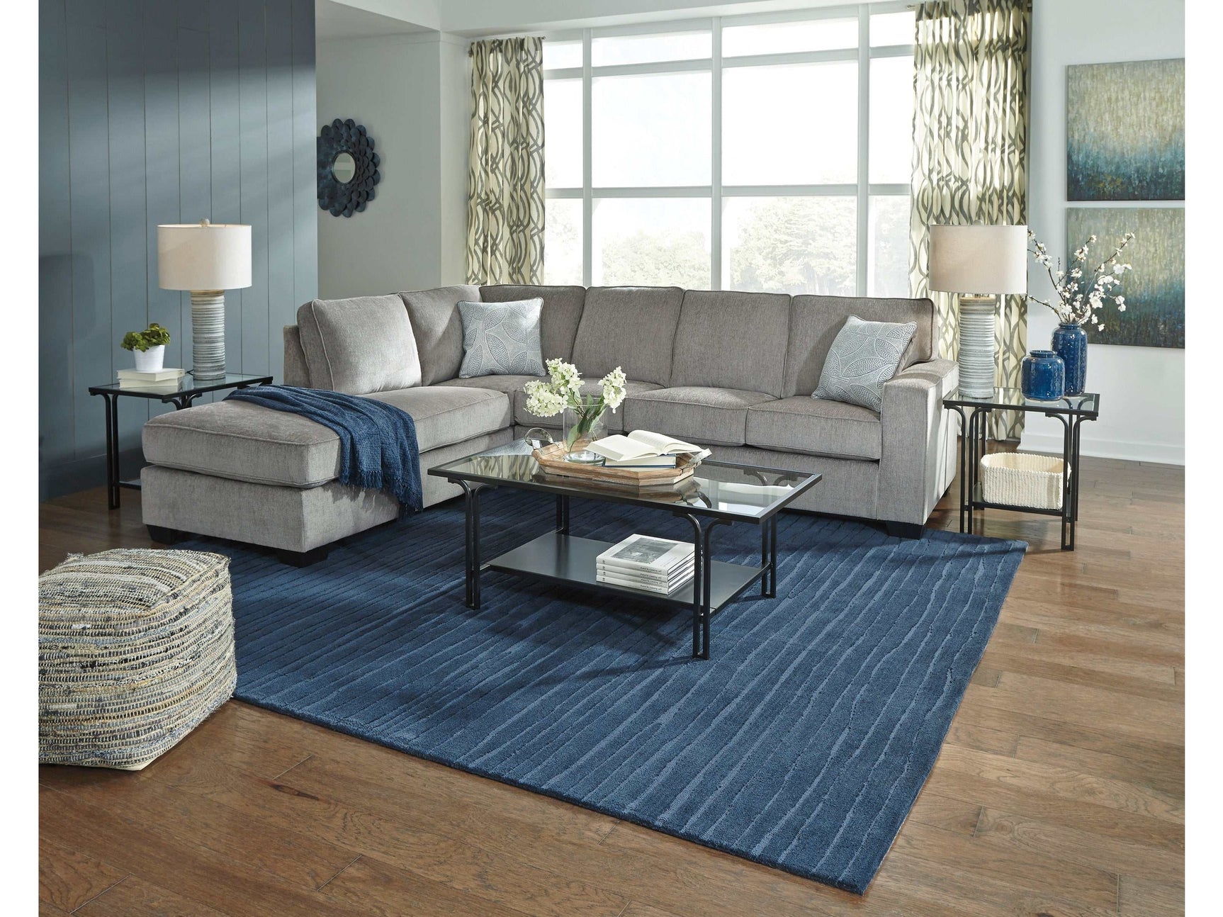 Altari Alloy 2pc Sectional Sofa w/ Chaise - Ornate Home