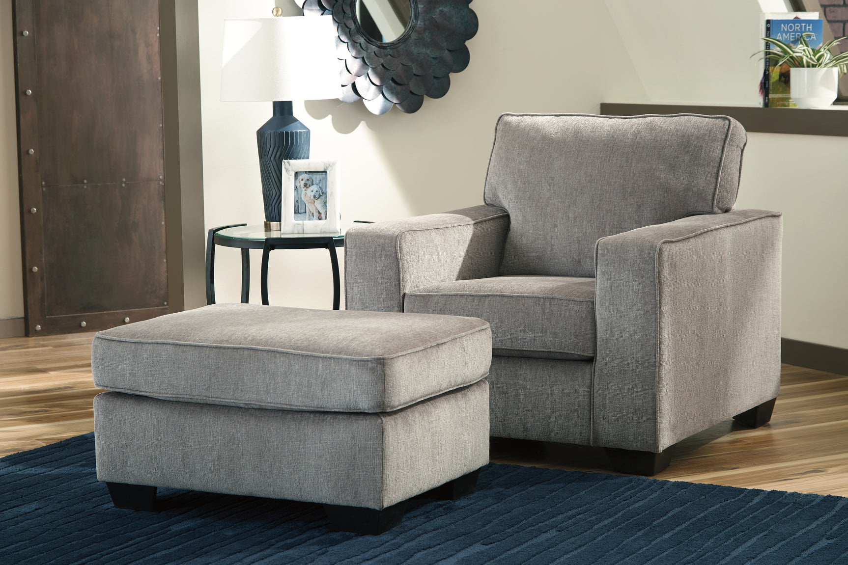 Altari Alloy Chair and Ottoman (Online Special Price) - Ornate Home