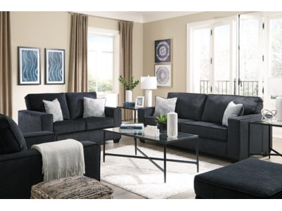 Altari Gray Sofa, Loveseat, Chair and Ottoman - Ornate Home