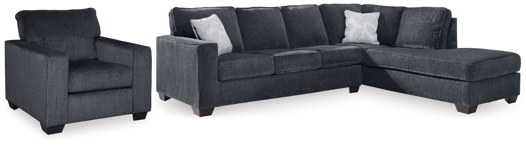 Altari Slate 2-Piece Sectional and Chair (Online Special Price) - Ornate Home