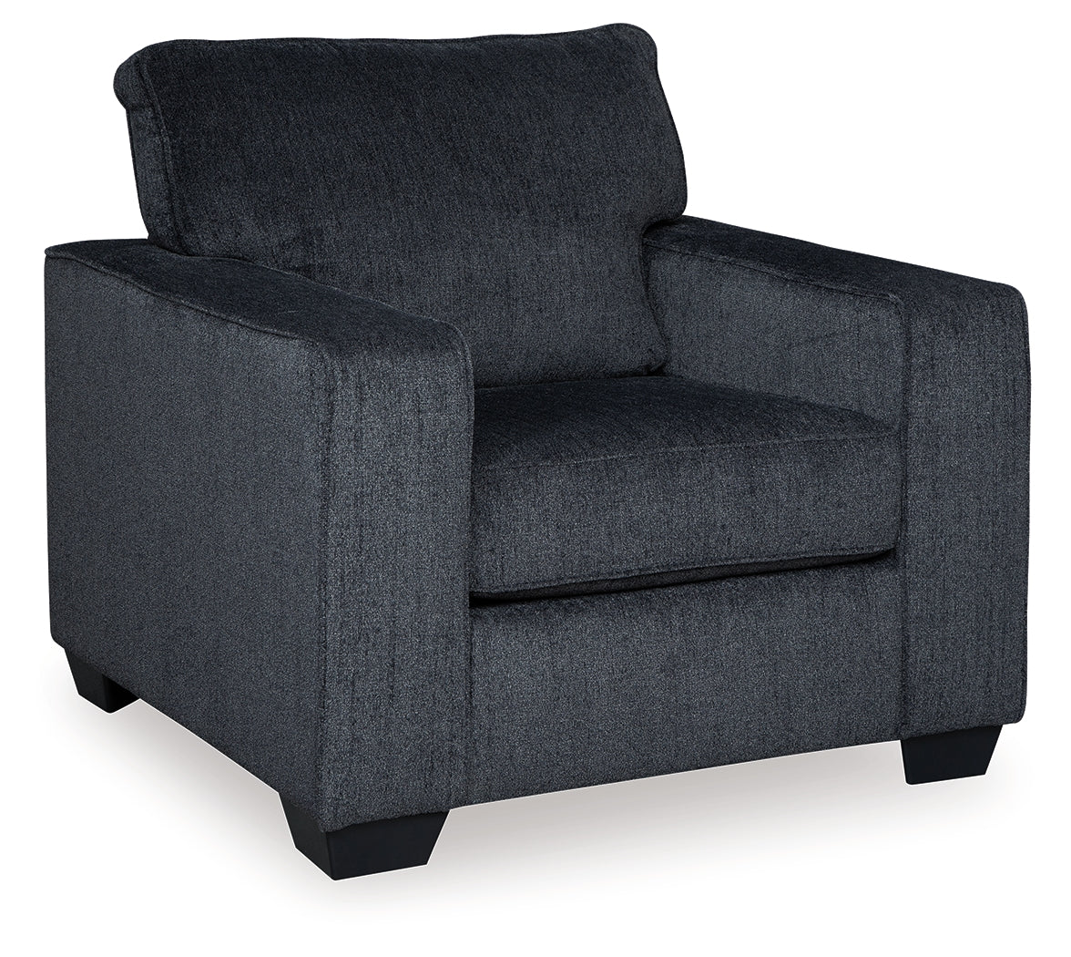 Altari Slate Queen Sofa Sleeper, Loveseat, Chair and Oversized Ottoman (Online Special Price) - Ornate Home
