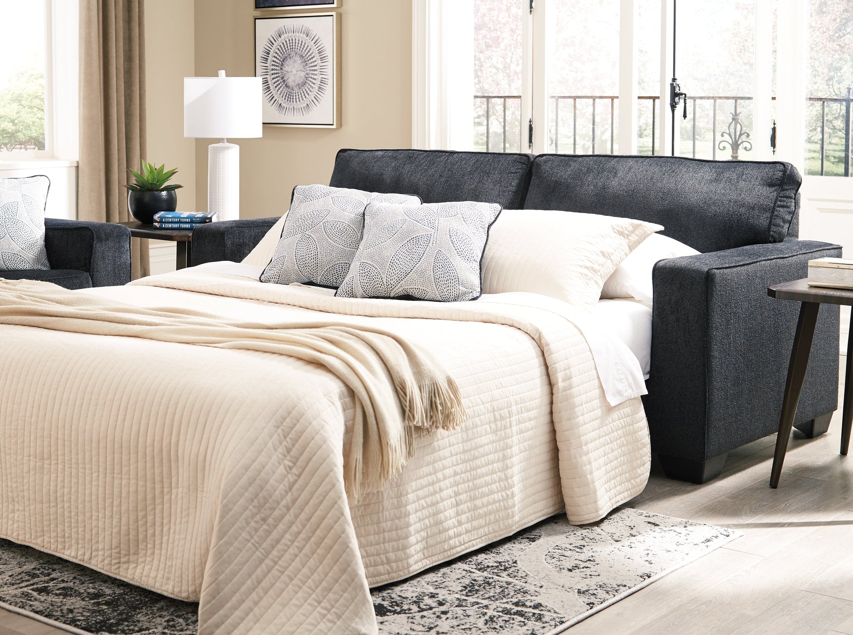 Altari Slate Queen Sofa Sleeper and Recliner (Online Special Price) - Ornate Home