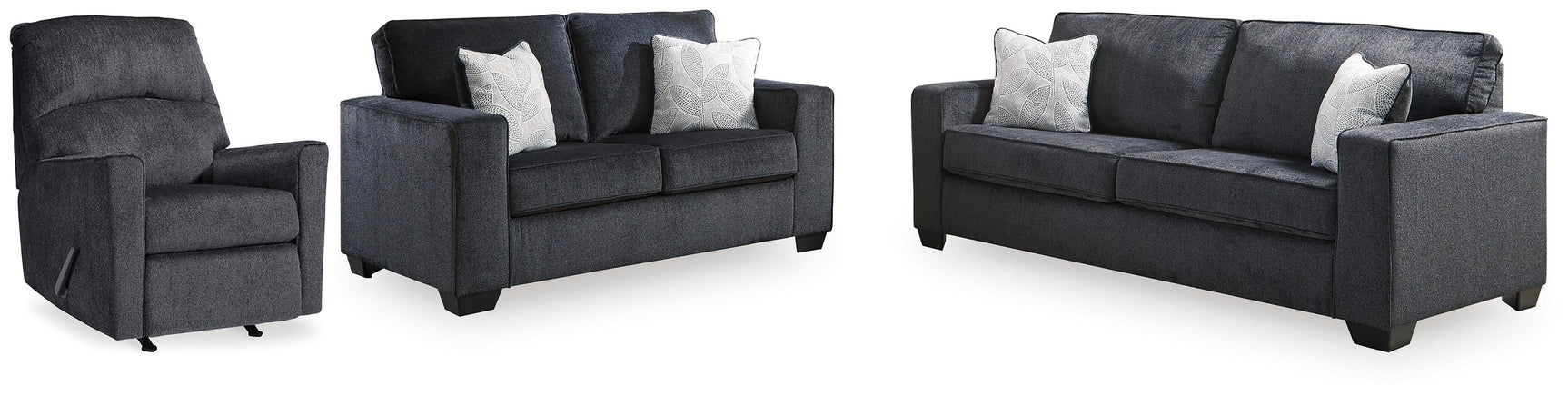 Altari Slate Sofa, Loveseat and Recliner - Ornate Home