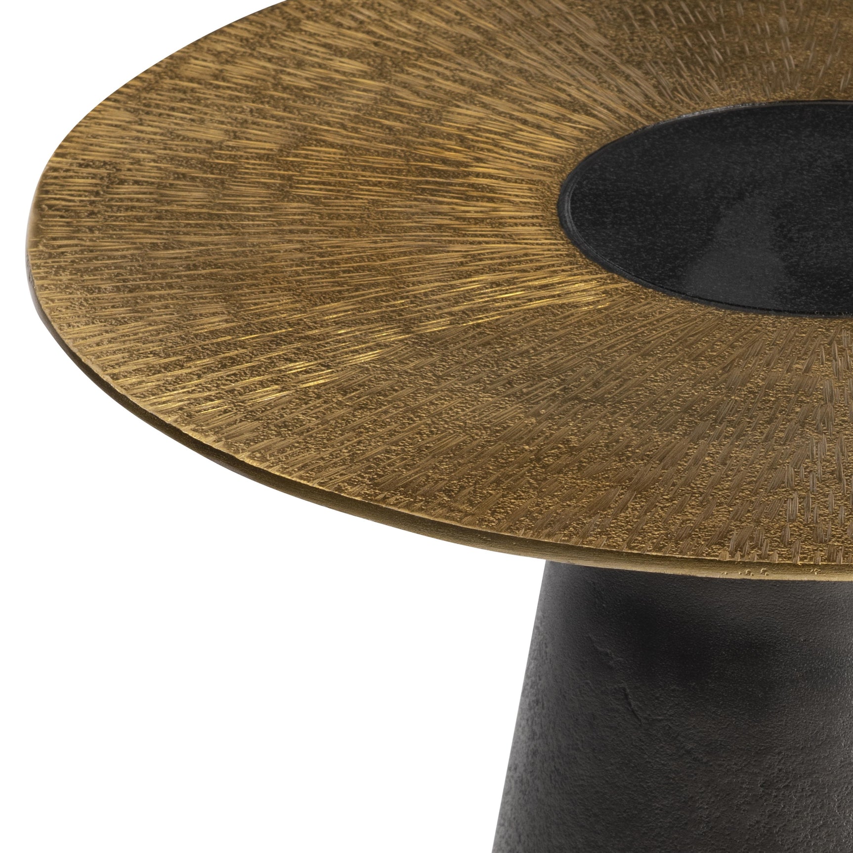 Alto Black Nickel/Antique Brass Accent Table - Ornate Home