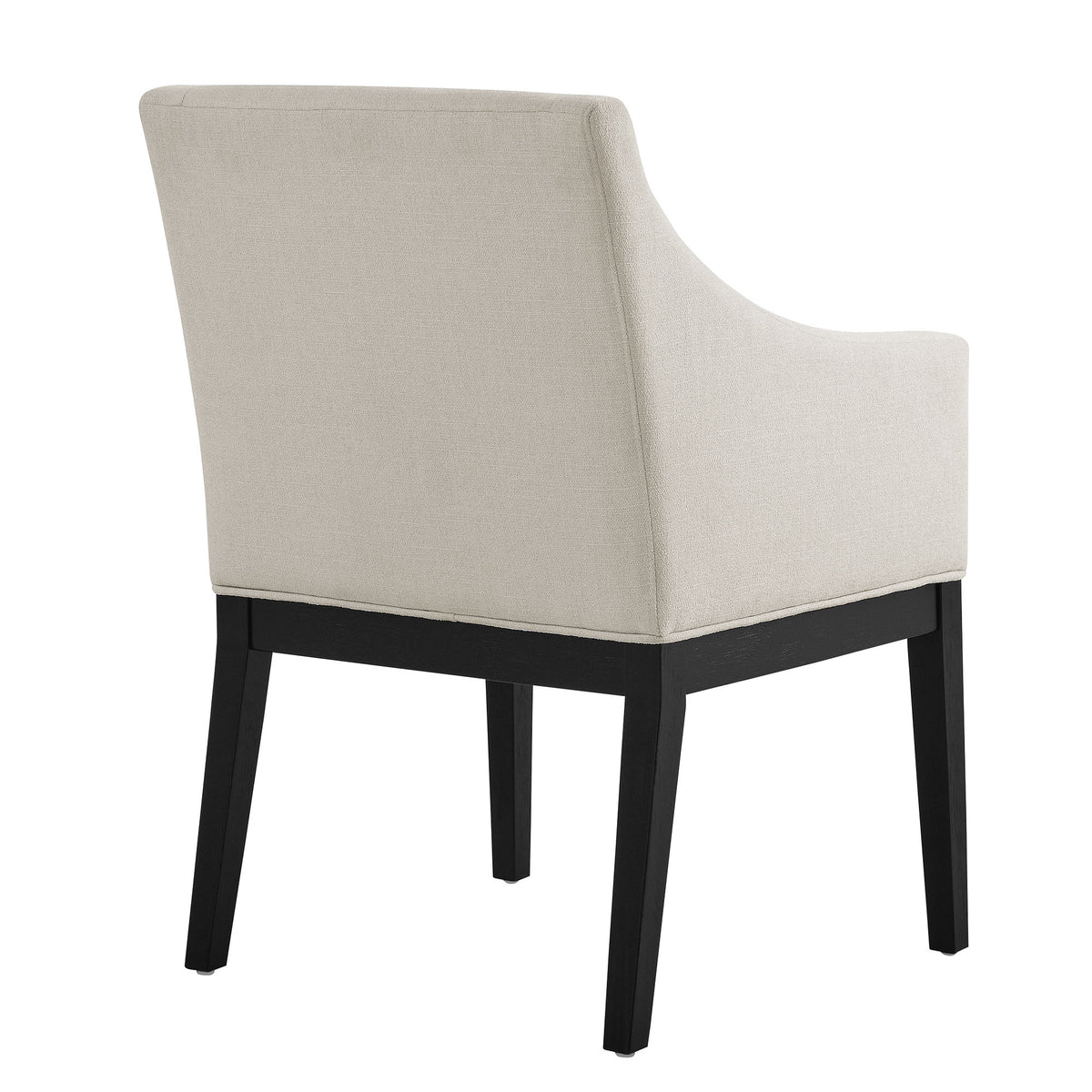Alton Salt/Black Fabric Upholstered Dining Armchair - Ornate Home