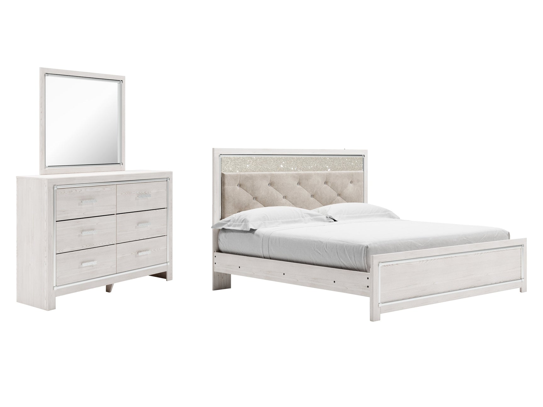Altyra King Panel Bedroom Set with Dresser and Mirror - Ornate Home