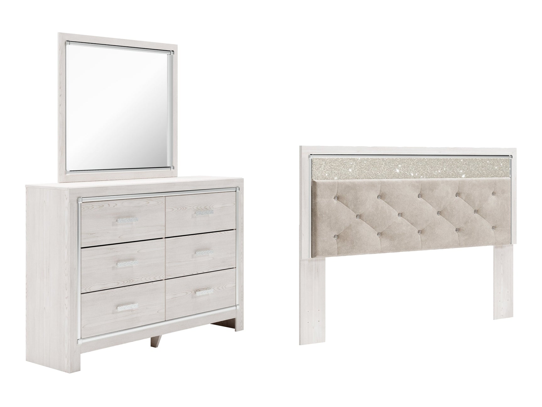 Altyra King Panel Headboard, Dresser and Mirror - Ornate Home