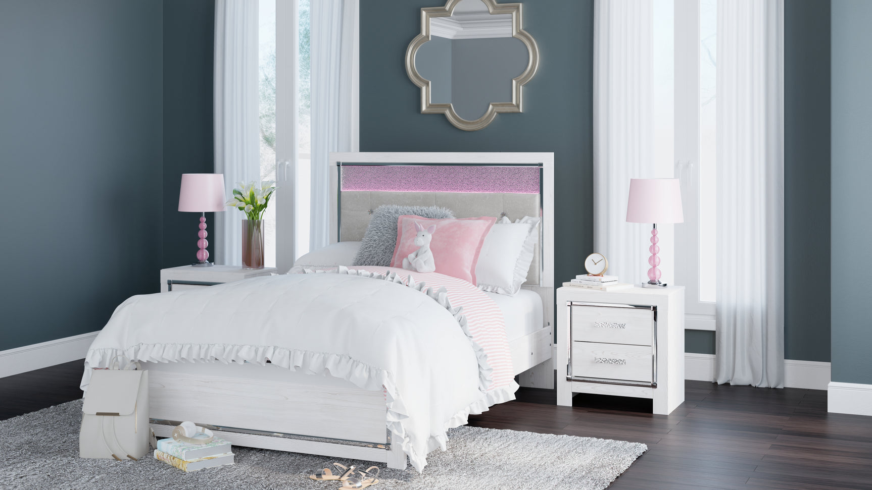 Altyra White Full Panel Bed (Online Special Price) - Ornate Home