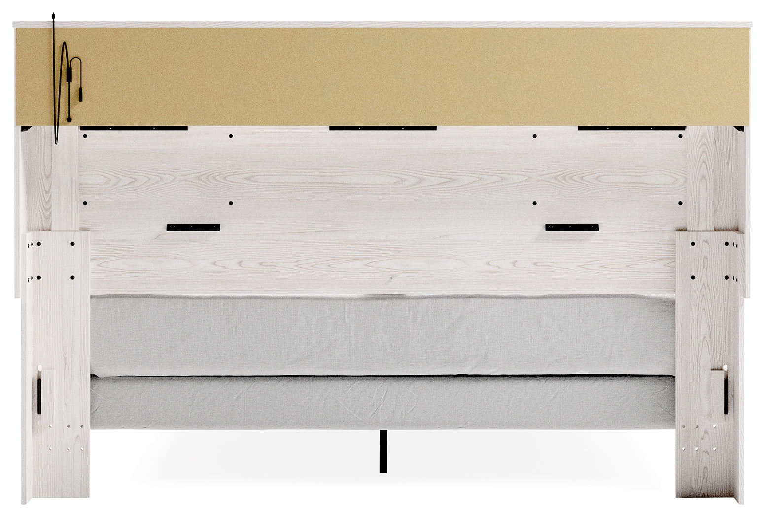 Altyra White King Panel Bookcase Bed - Ornate Home