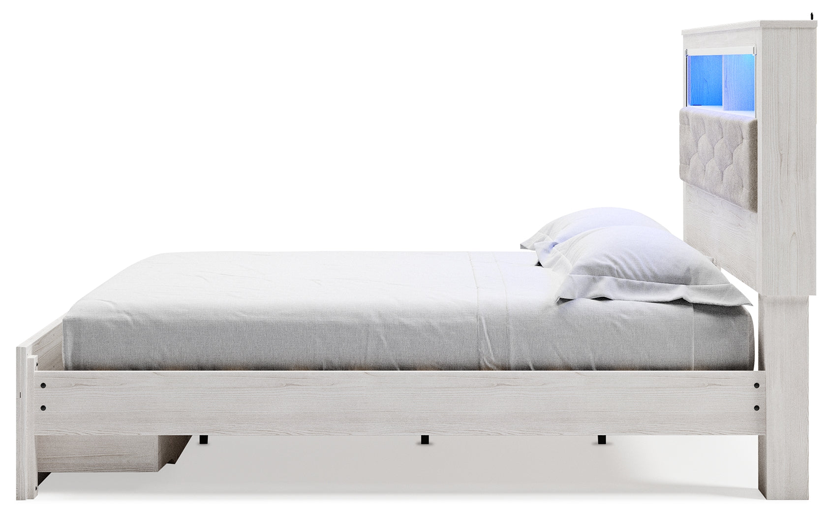Altyra White King Storage Bed, Dresser, Mirror, Chest and Nightstand (Online Special Price) - Ornate Home