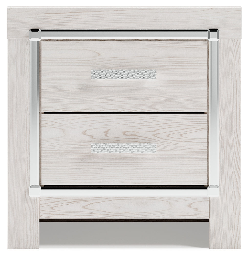 Altyra White King Storage Bedroom Set with Chest and 2 Nightstands (Online Special Price) - Ornate Home