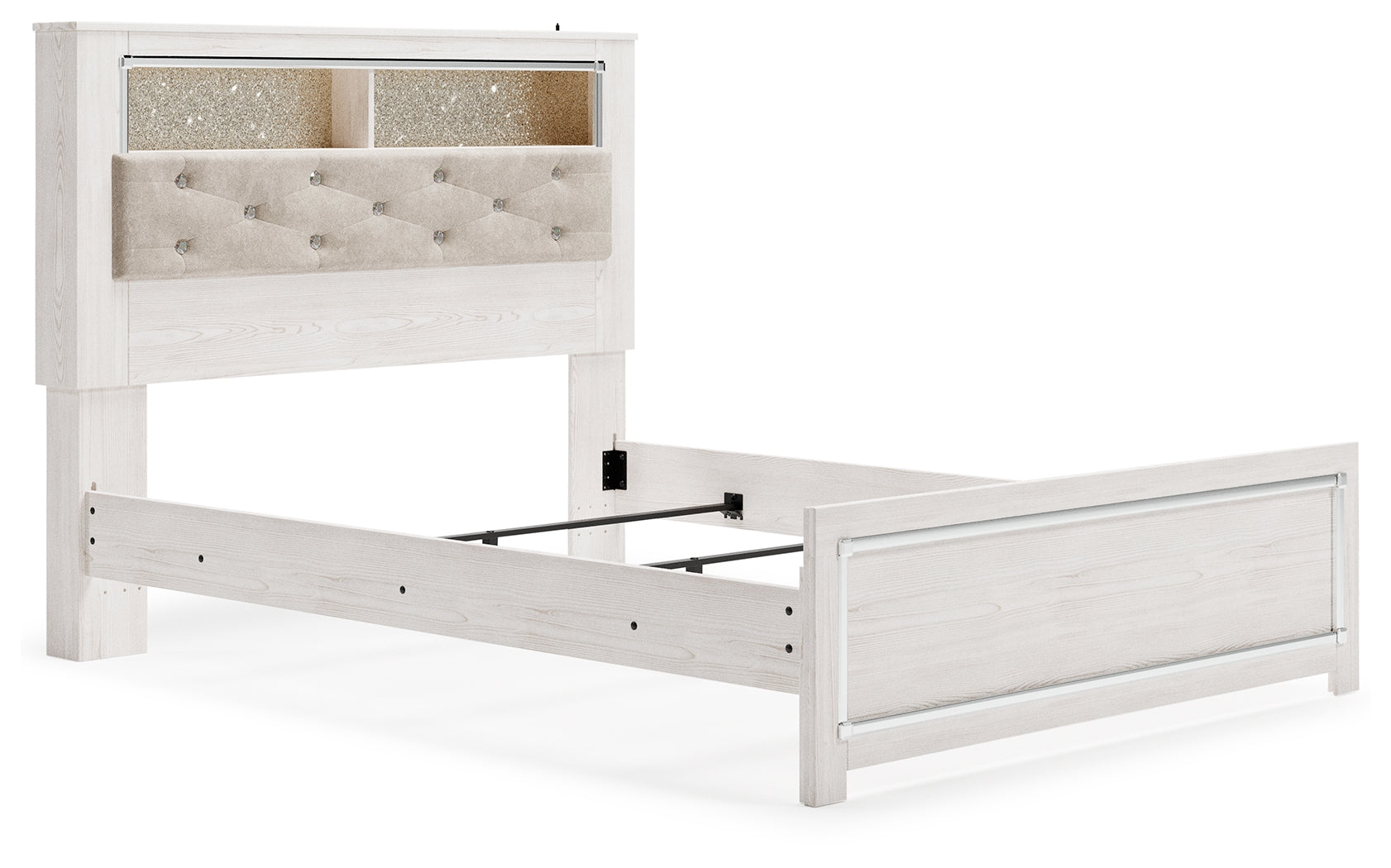 Altyra White Queen Panel Bookcase Bed (Online Special Price) - Ornate Home