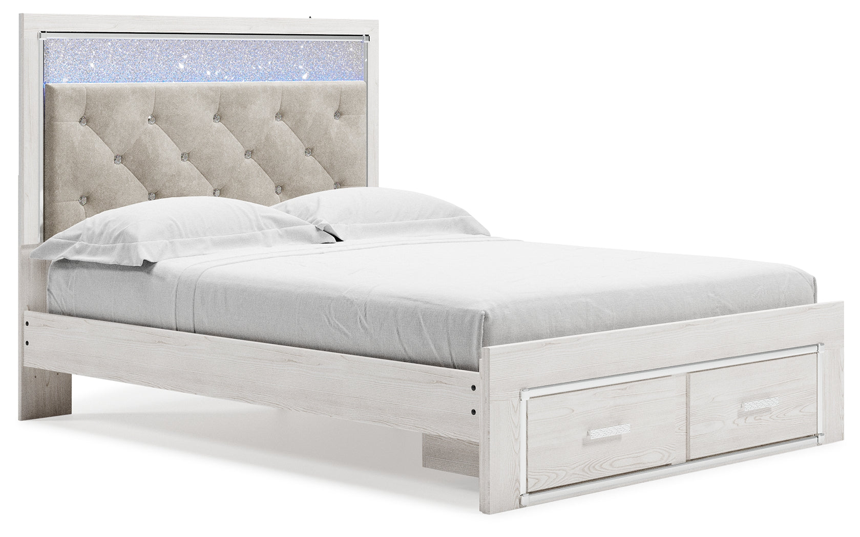 Altyra White Queen Storage Bedroom Set with Dresser Mirror, Chest and 2 Nightstands (Online Special Price) - Ornate Home