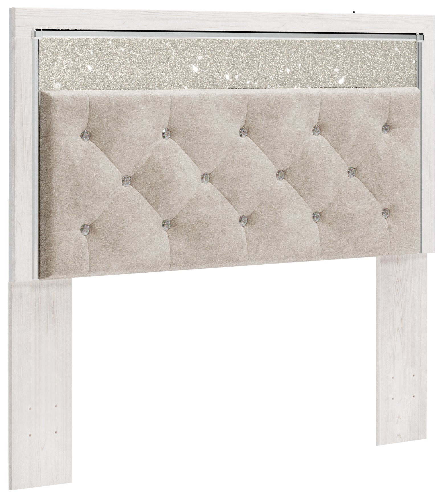 Altyra White Queen Upholstered Panel Headboard - Ornate Home