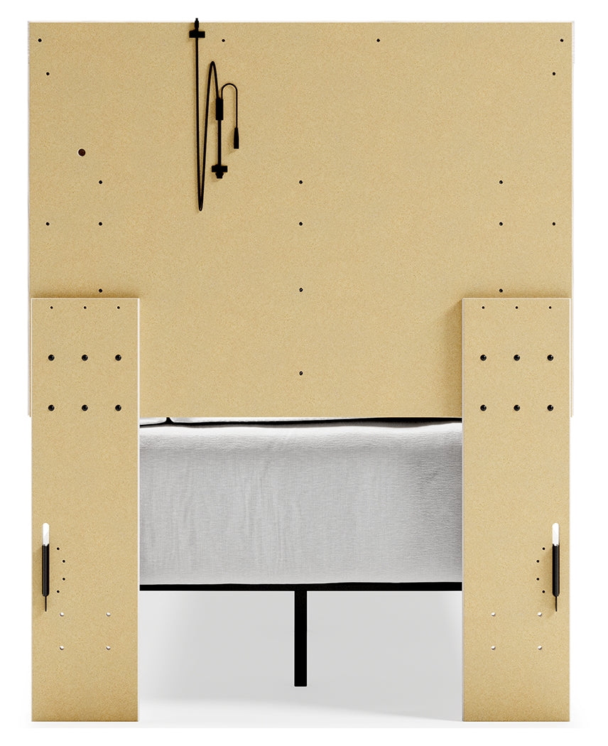 Altyra White Twin Panel Bedroom Set with Dresser, Mirror and Nightstand - Ornate Home