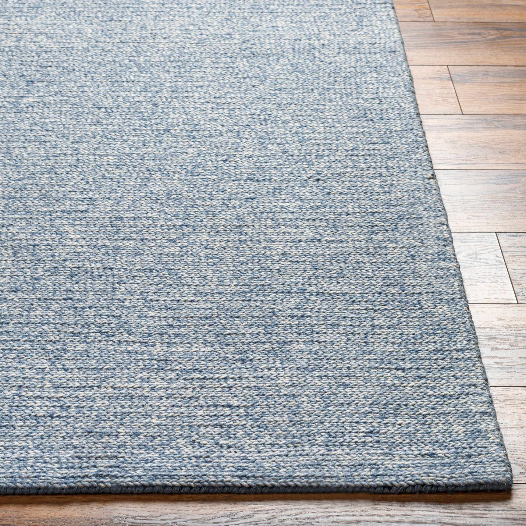Alyra Light Blue Solid Wool Rug - Ornate Home