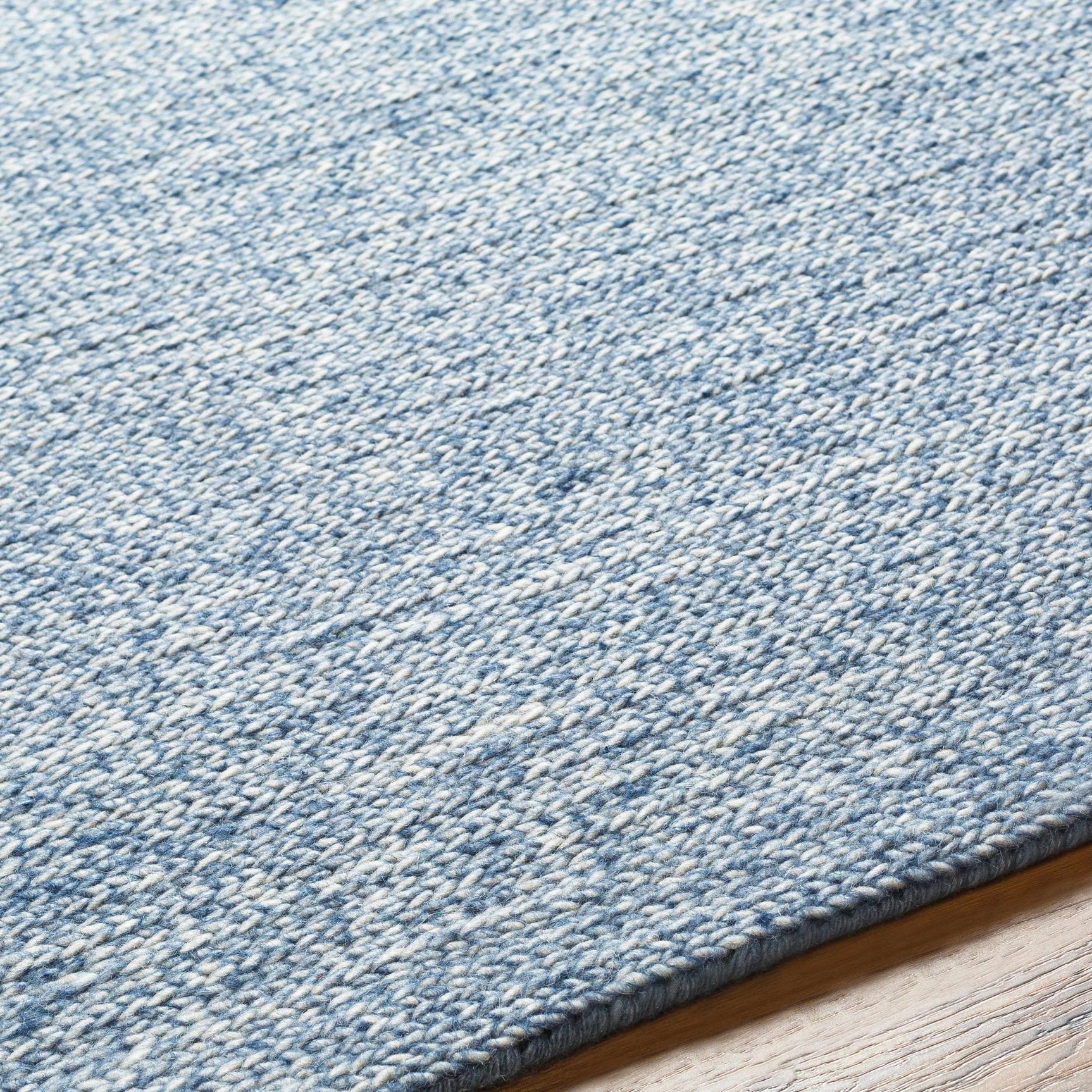 Alyra Light Blue Solid Wool Rug - Ornate Home