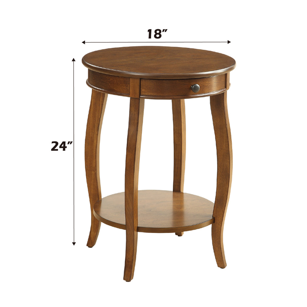 Alysa Walnut End Table - Ornate Home
