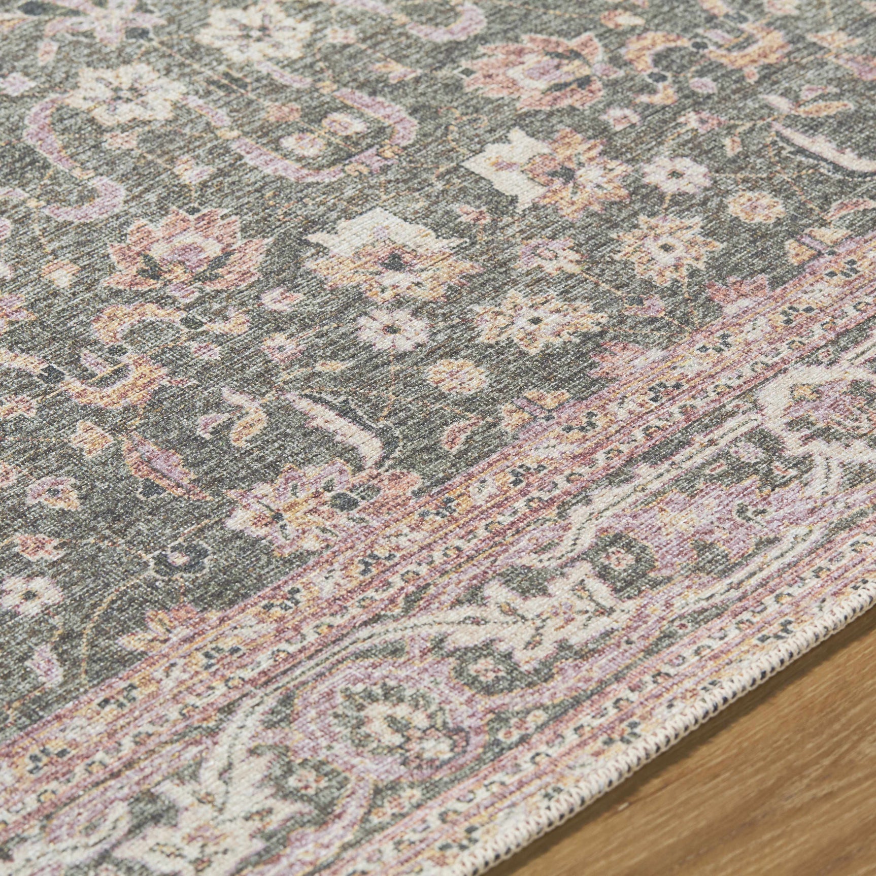Alyson Vintage Flat Pile Washable Rug - Ornate Home