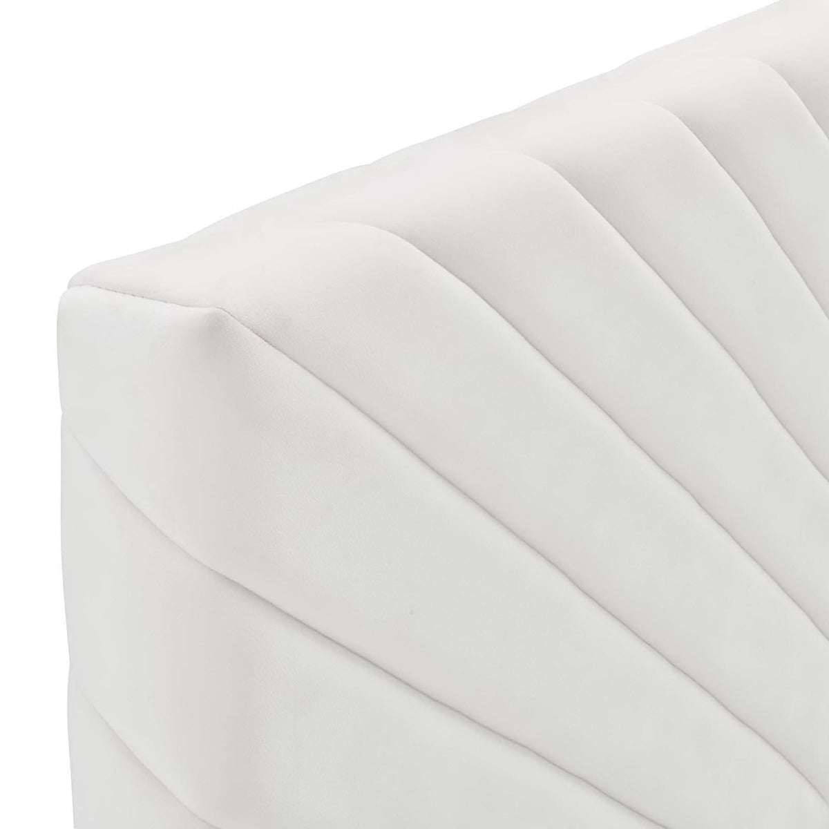 Alyson White Angular Channel Tufted Performance Velvet Full / Queen Headboard - Ornate Home