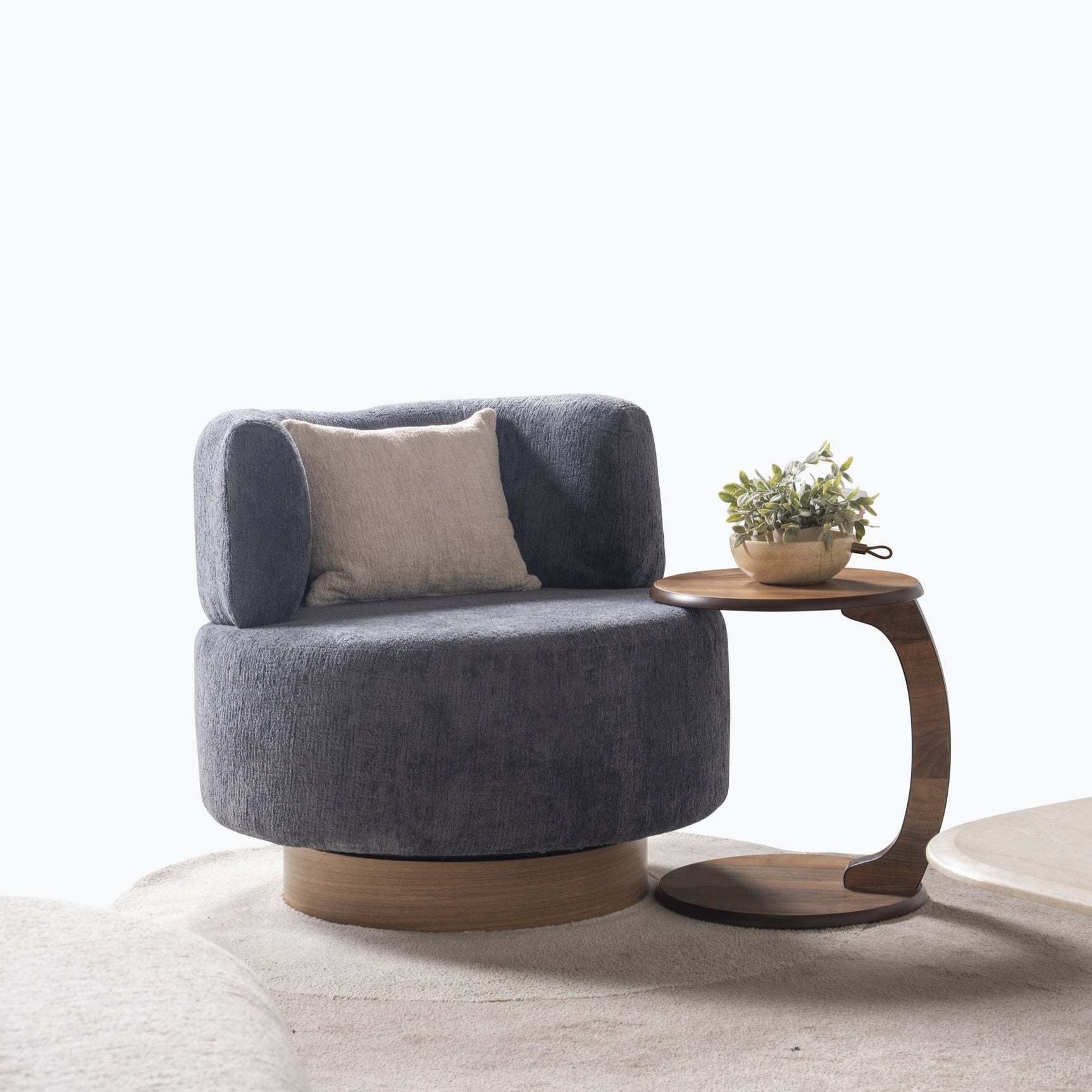 Alyssa C Side Table w/ Caster Wheels - Ornate Home