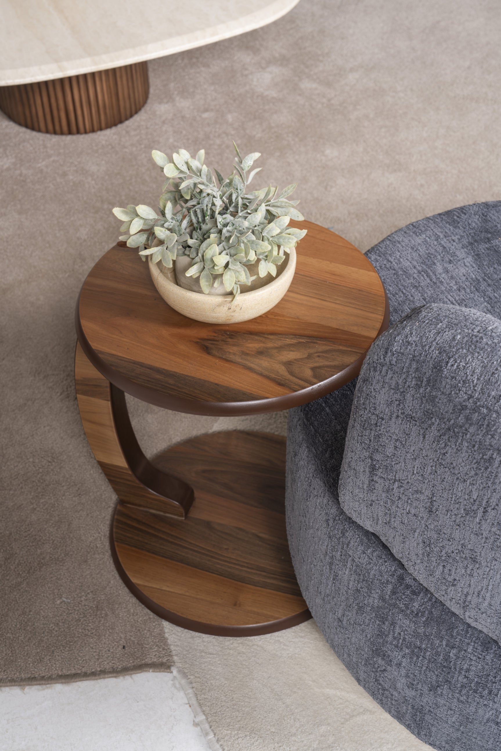 Alyssa C Side Table w/ Caster Wheels - Ornate Home