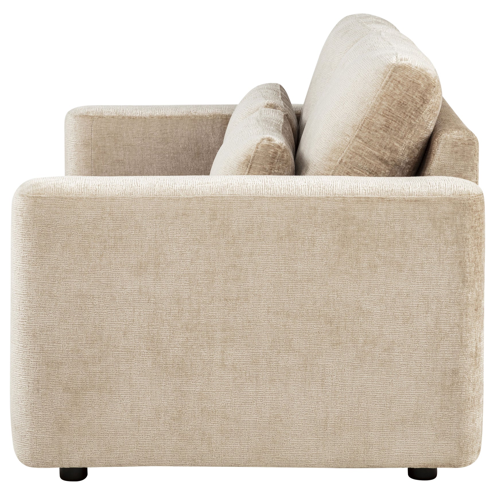 Amador Camel Chenille Upholstered Track Arm Loveseat - Ornate Home