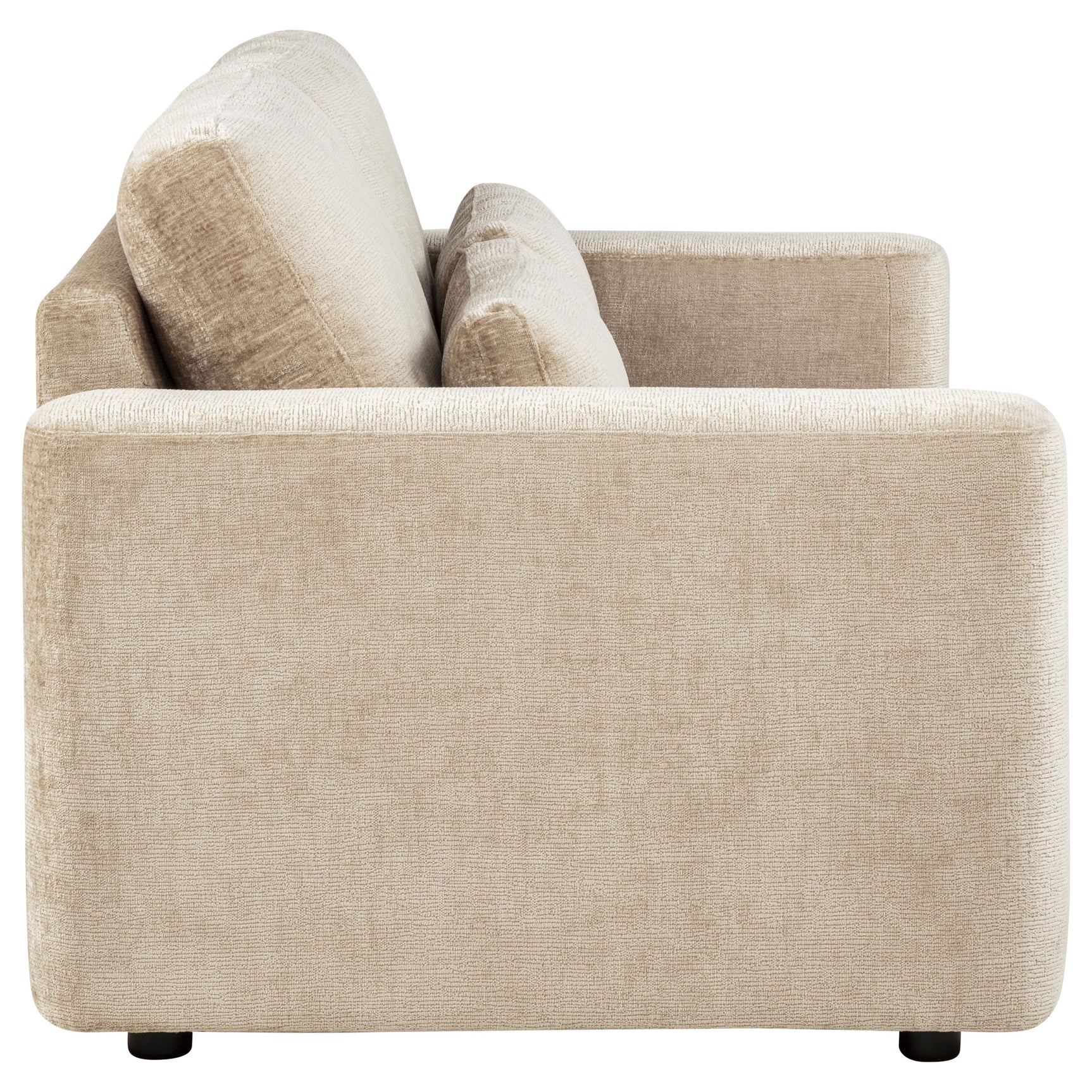 Amador Camel Chenille Upholstered Track Arm Loveseat - Ornate Home