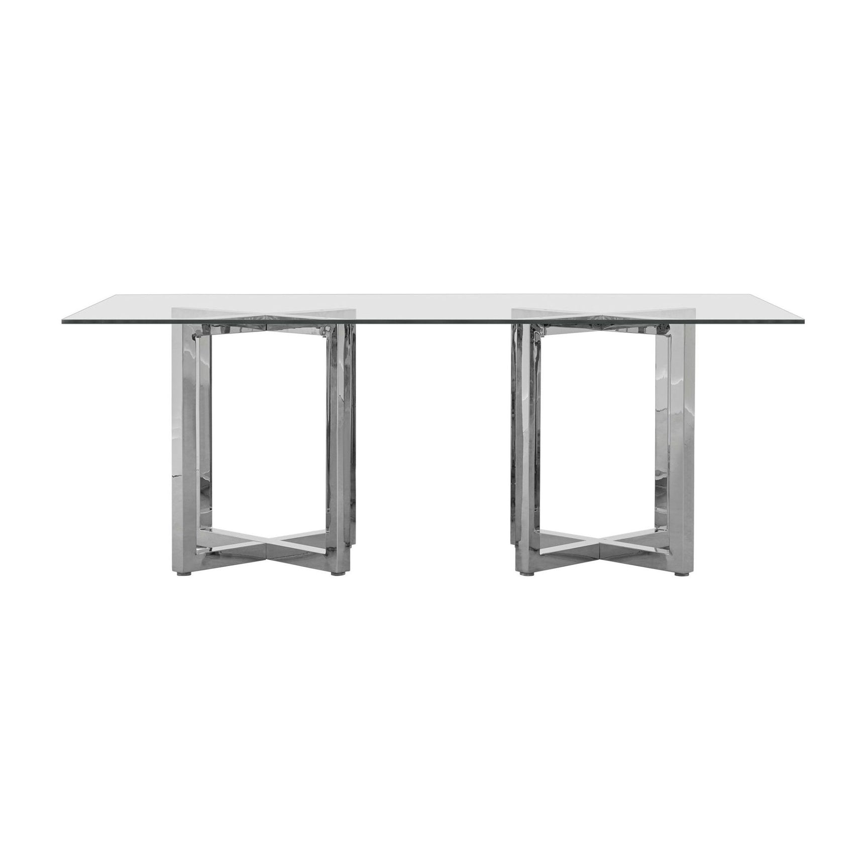 Amalfi Rectangular Glass Top Dining Table - Ornate Home