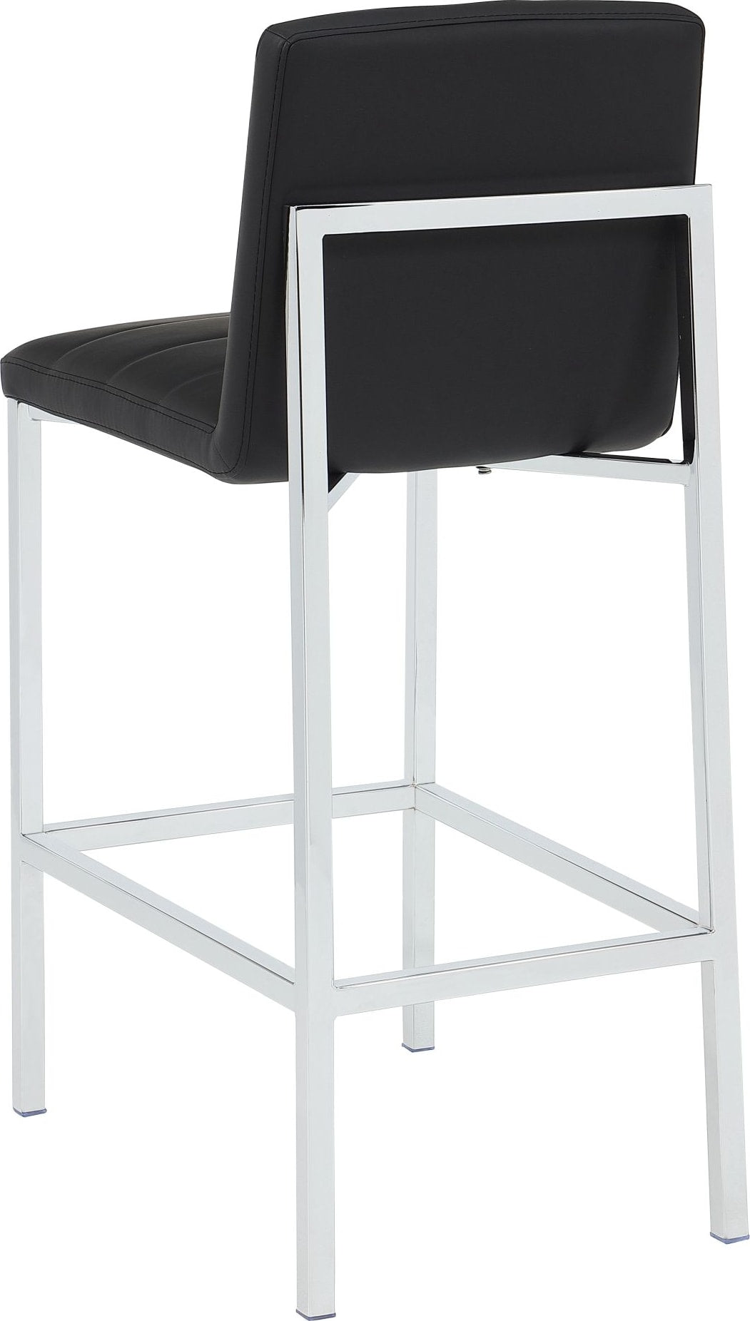 Amalfi Soot/Chrome Metal Back Bar Stool - Ornate Home