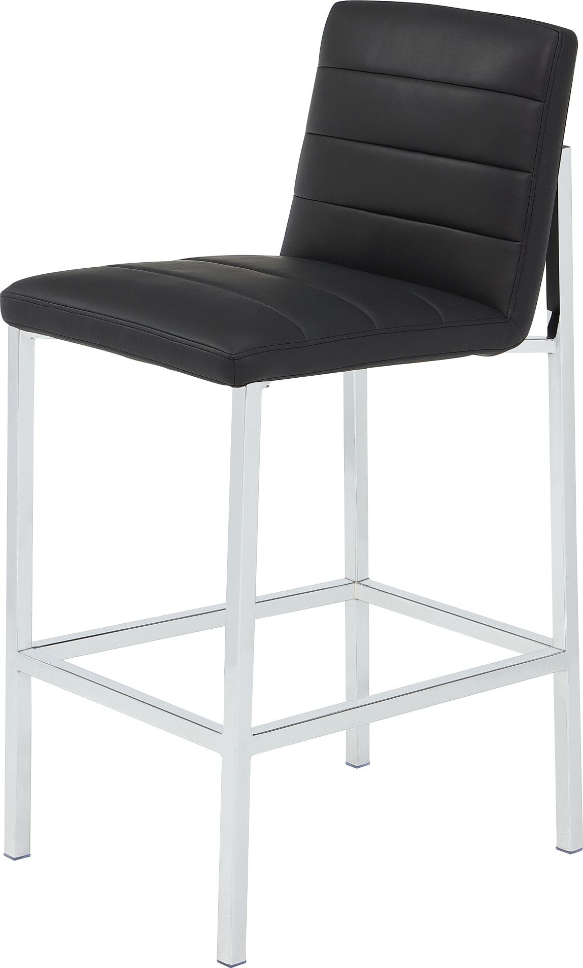 Amalfi Soot/Chrome Metal Back Bar Stool (Set of 2) - Ornate Home