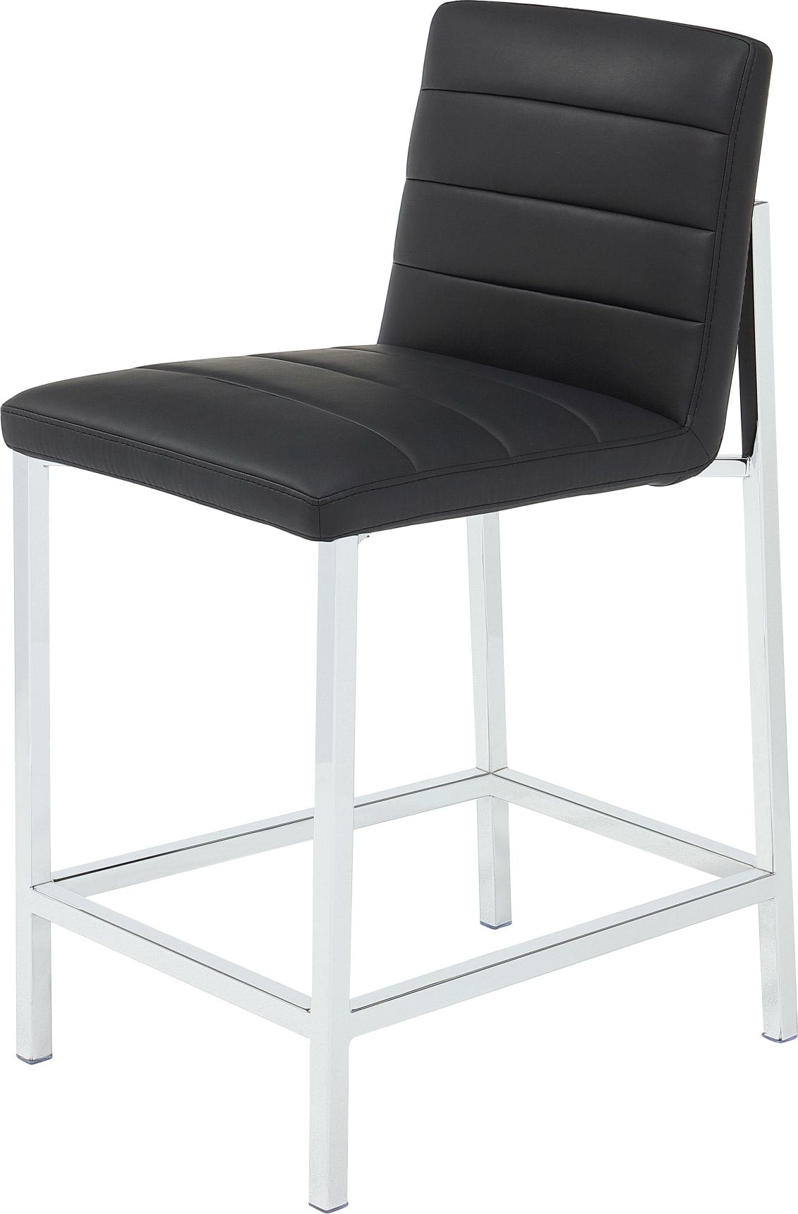 Amalfi Soot/Chrome Metal Back Counter Stool (Set of 2) - Ornate Home