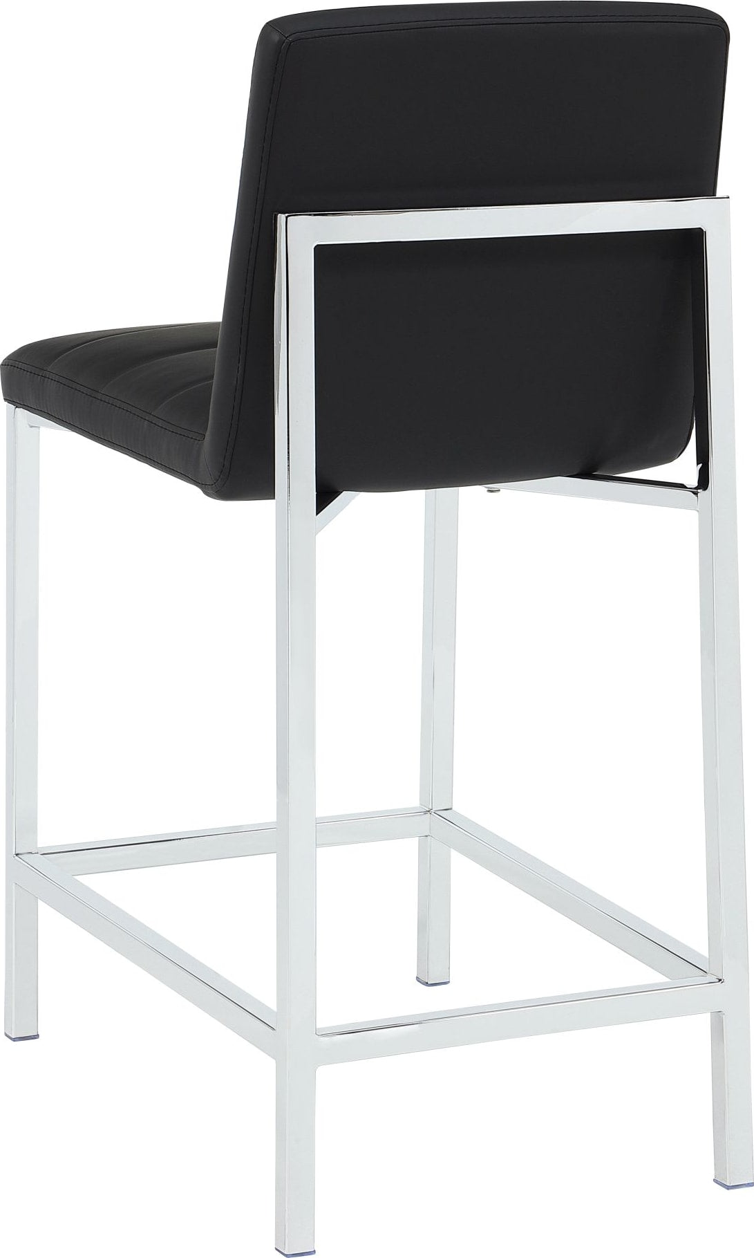 Amalfi Soot/Chrome Metal Back Counter Stool (Set of 2) - Ornate Home