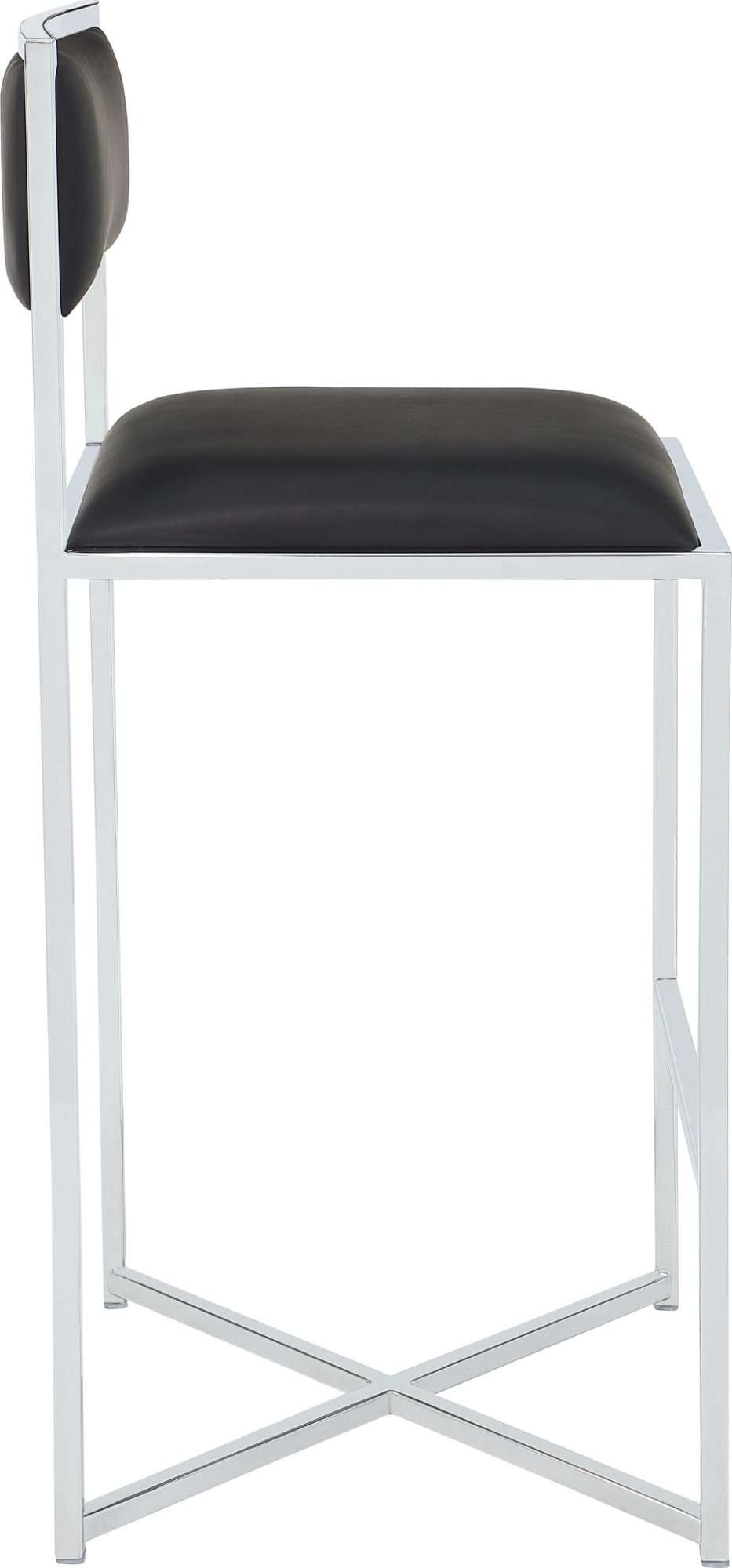 Amalfi Soot/Chrome X Base Bar Stool - Ornate Home