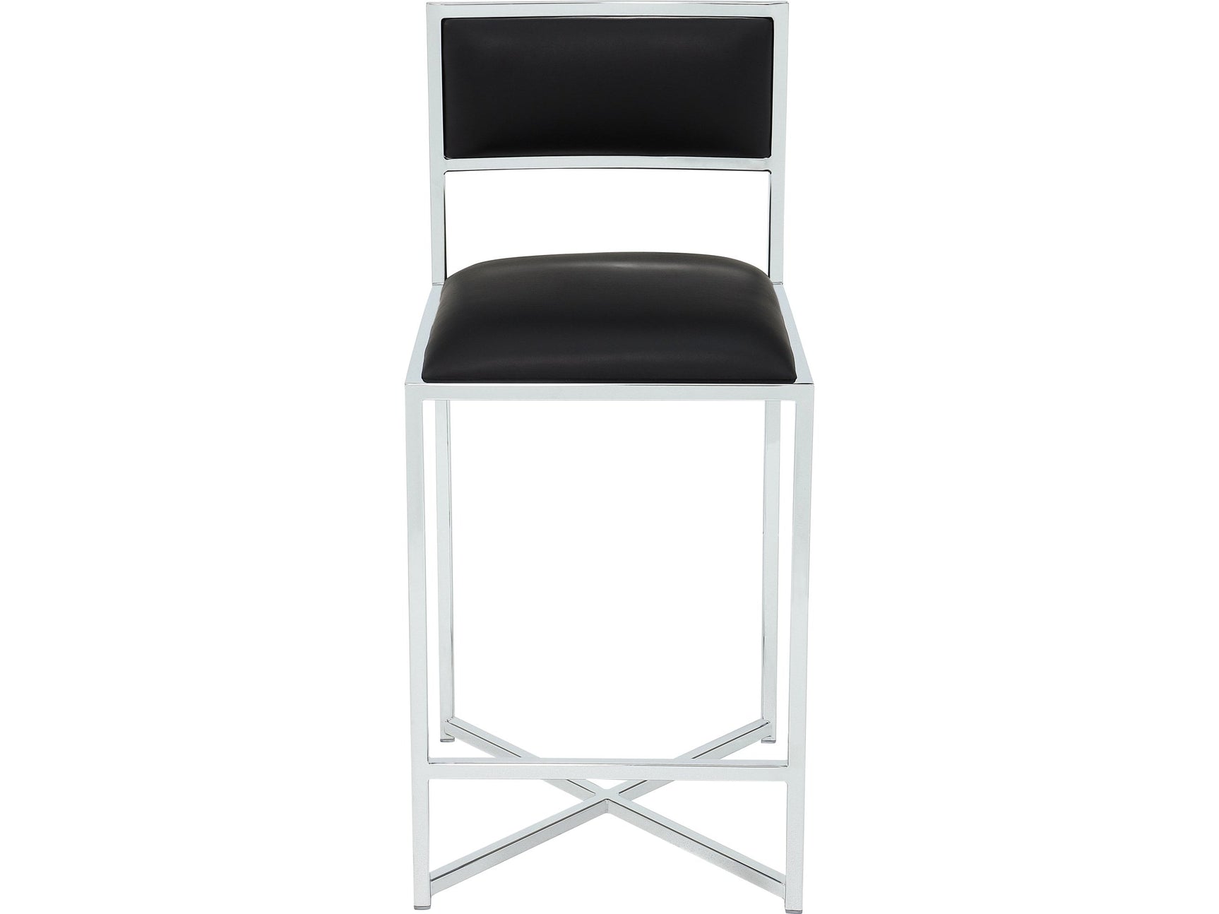 Amalfi Soot/Chrome X Base Counter Stool - Ornate Home