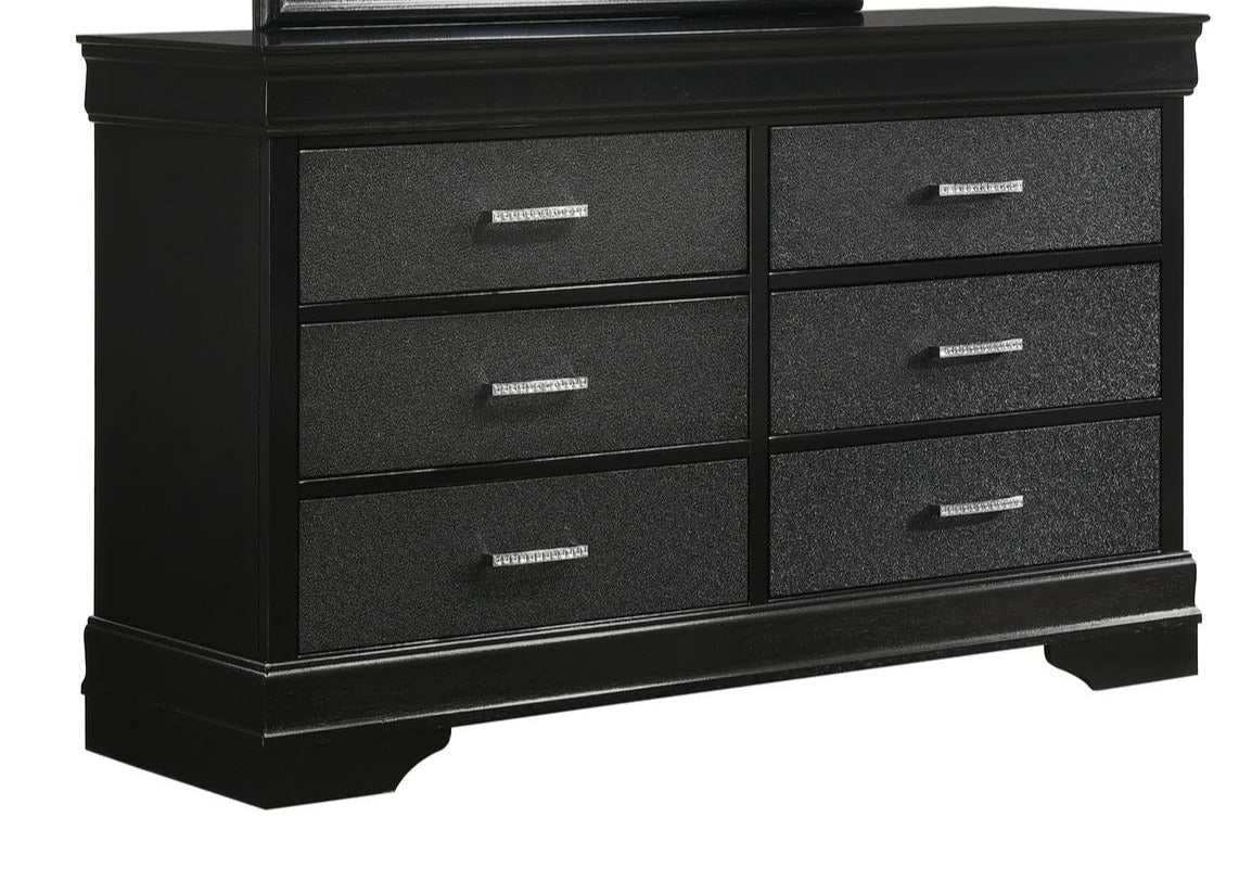 Amalia Black Dresser & Mirror - Ornate Home