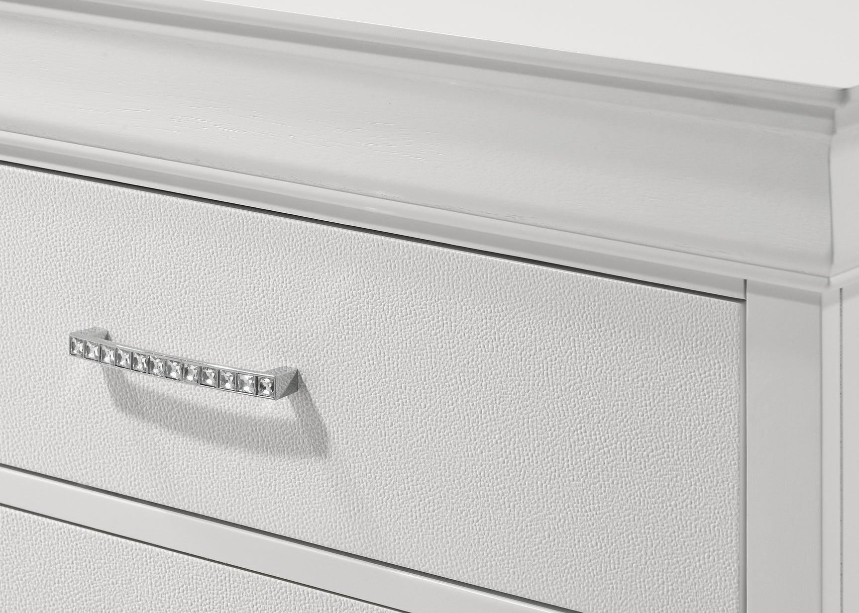 Amalia White Upholstered Panel Bedroom Set - Ornate Home