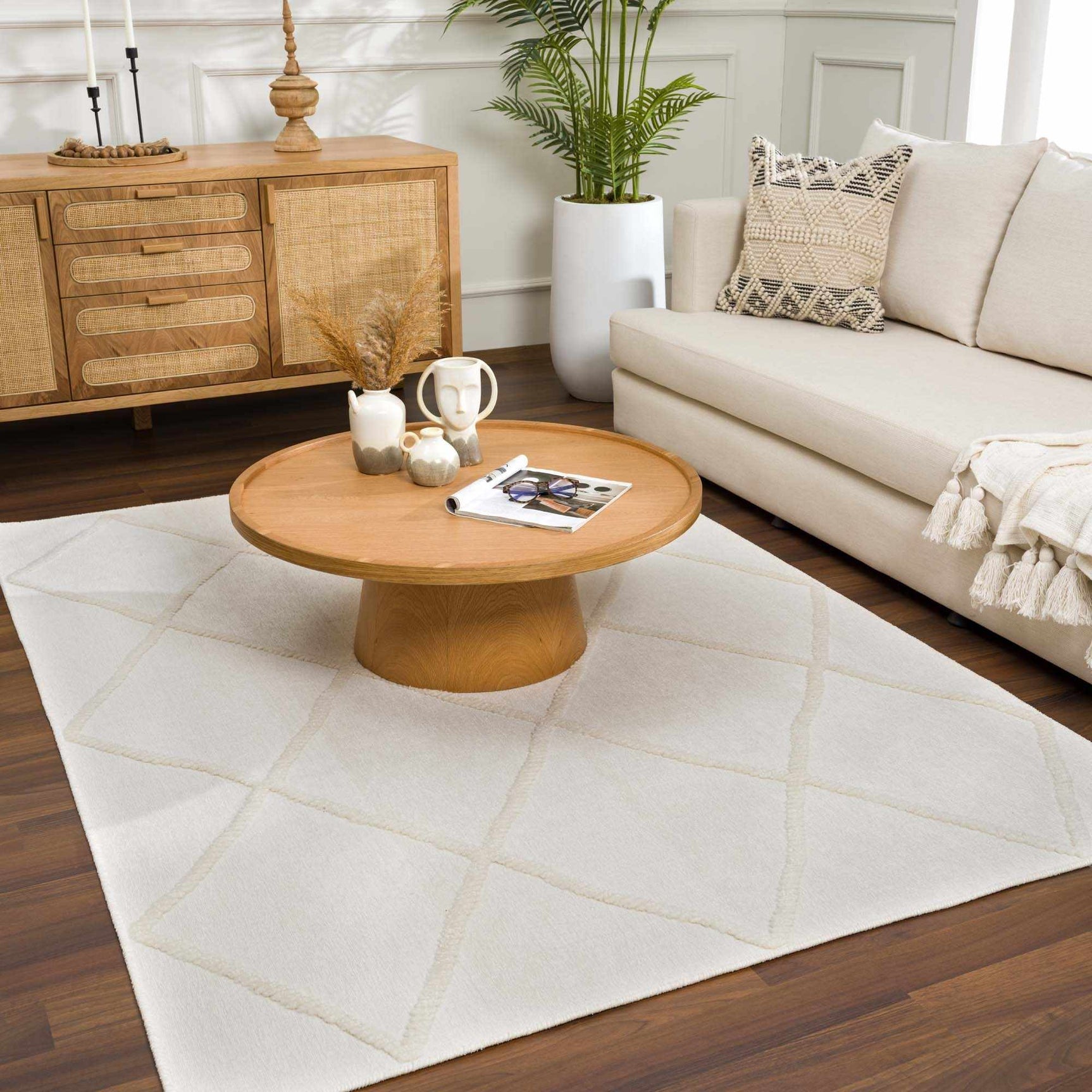 Amani White Washable Rug - Clearance - Ornate Home