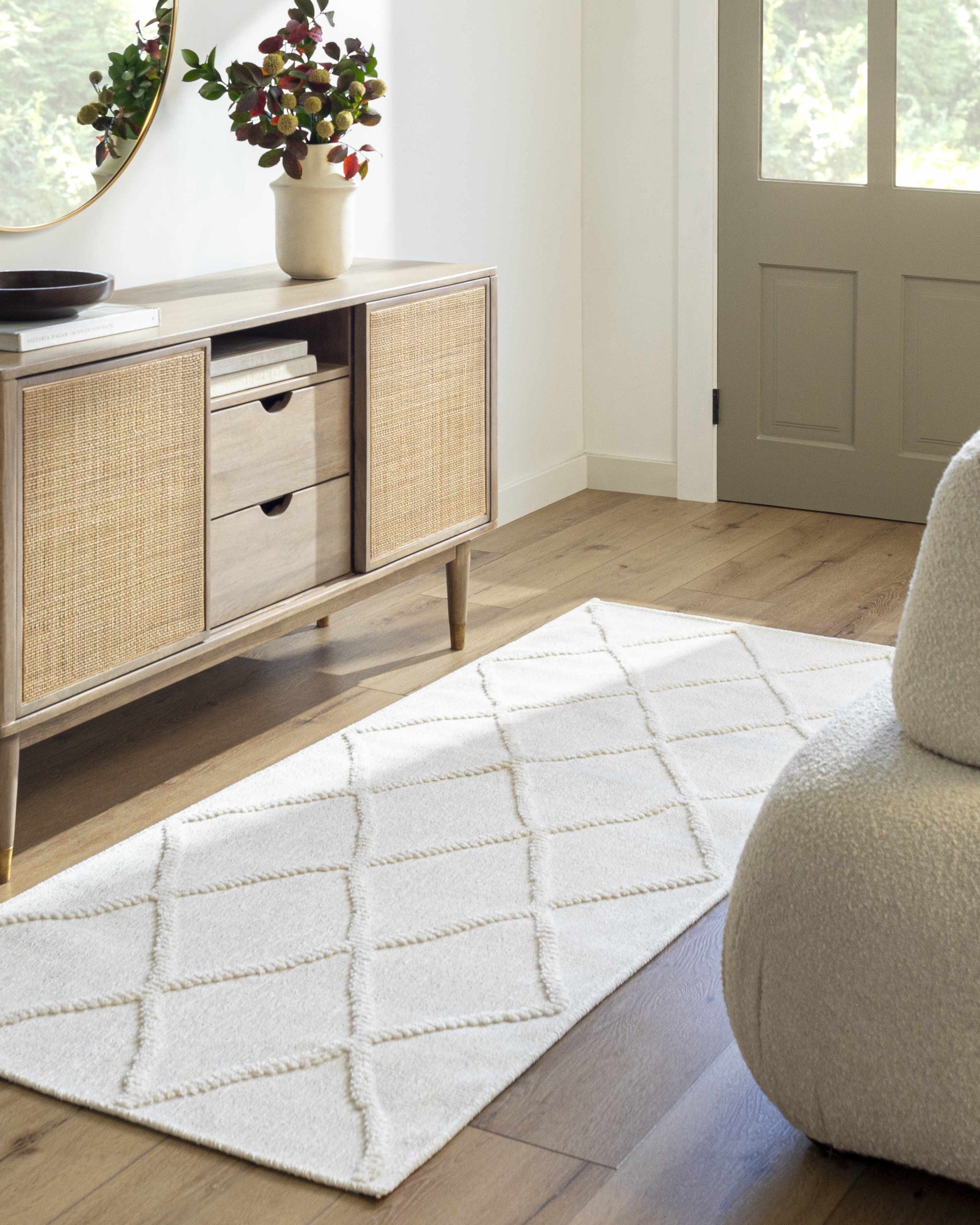 Amani White Washable Rug - Clearance - Ornate Home